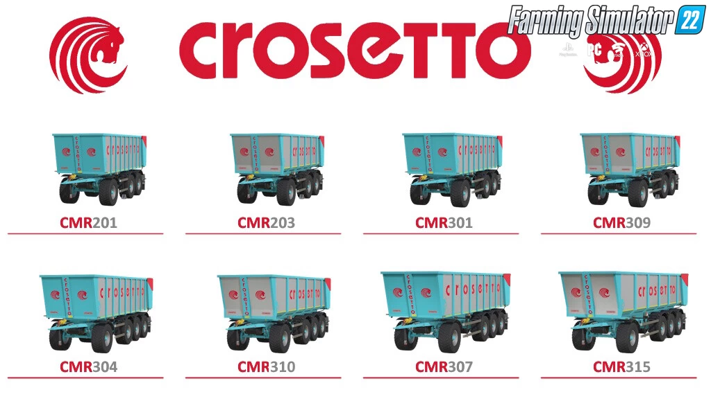 Crosetto CMR Pack Trailers v1.0.0.1 for FS22