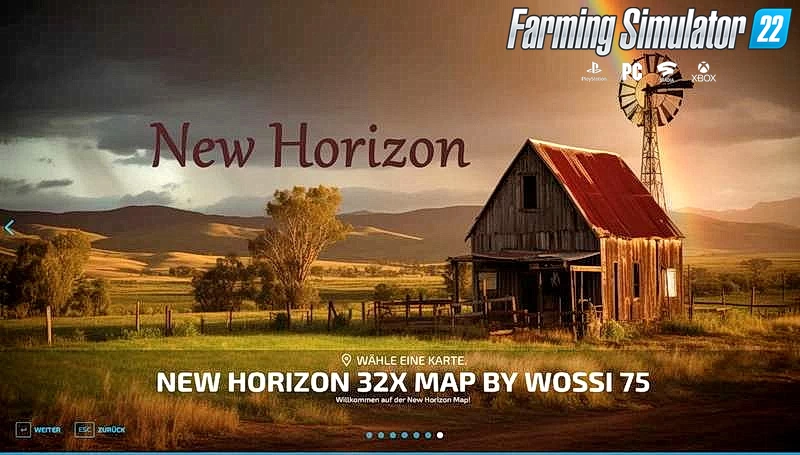 New Horizon 64x Map v1.9.1.1 for FS22