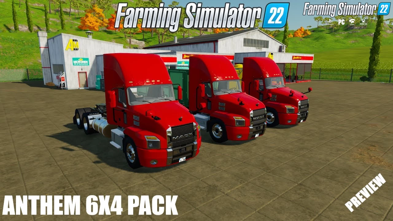 Mack Anthem 6x4 Pack Trucks v1.5 for FS22