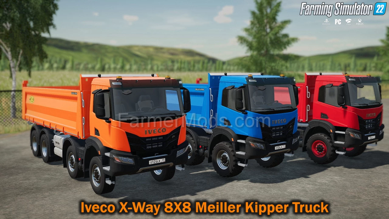 Iveco X-Way 8X8 Meiller Kipper Truck v1.0.0.1 for FS22