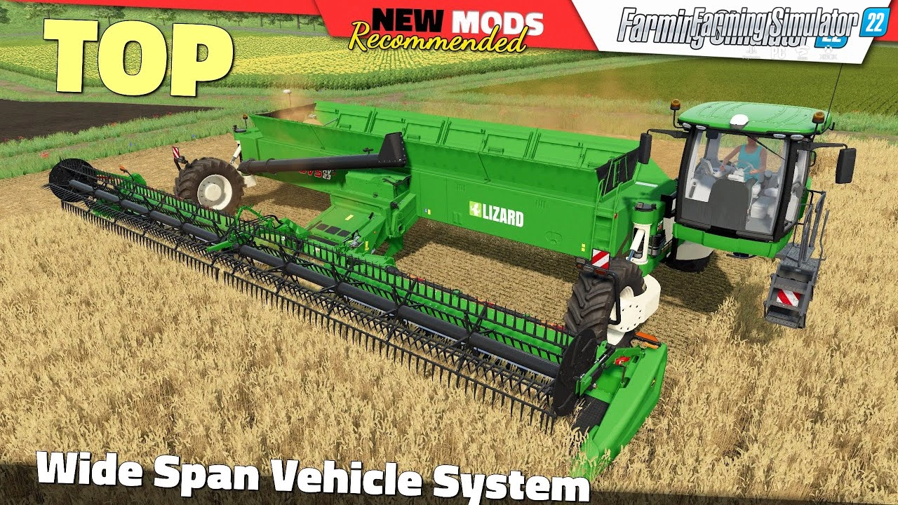 Wide Span Vehicle System - Video Mod FS22