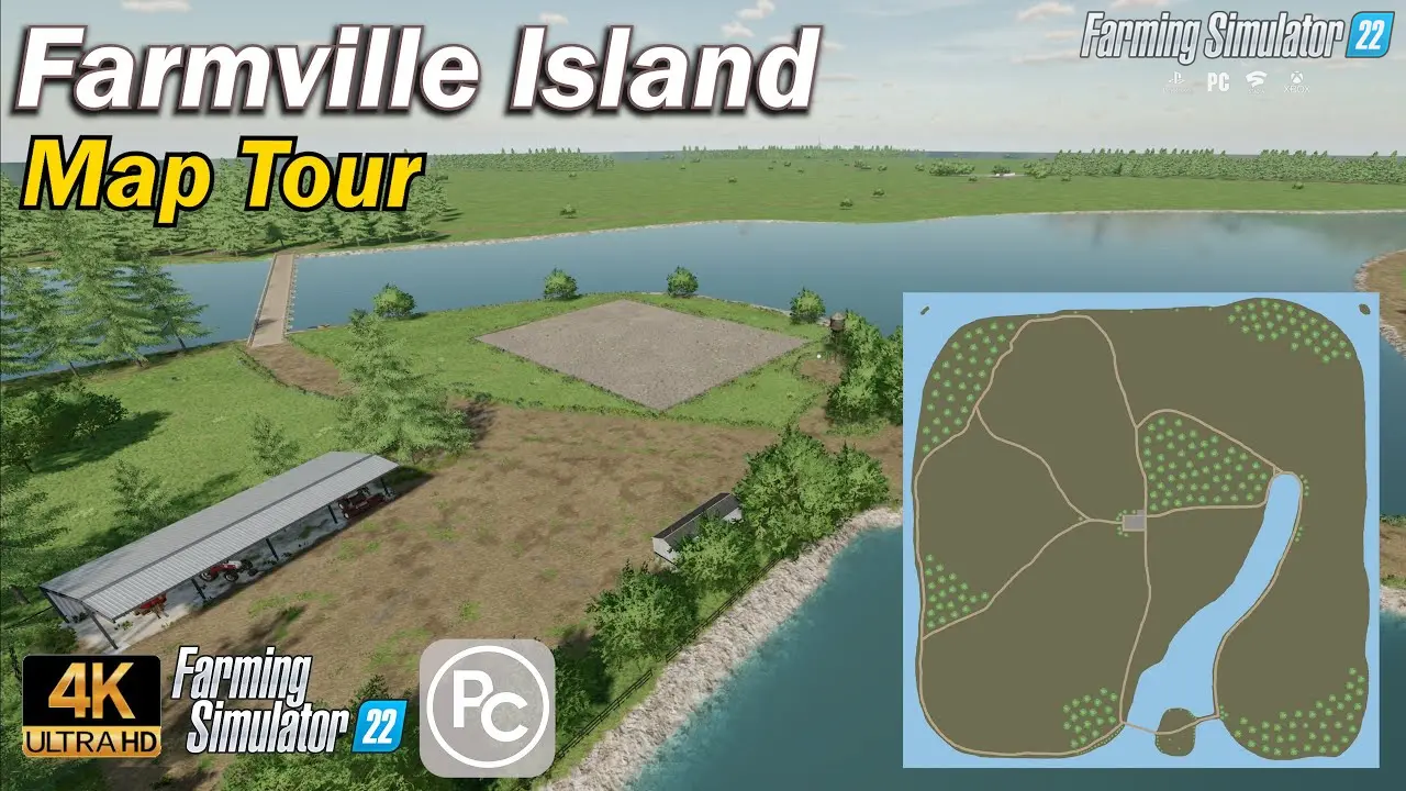 Farmview Island Map v1.0.5 for FS22 | By Farmer Rabbit