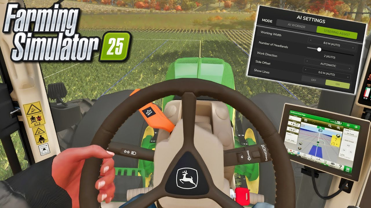 Steering Assist (GPS) & AI Workers in Farming Simulator 25