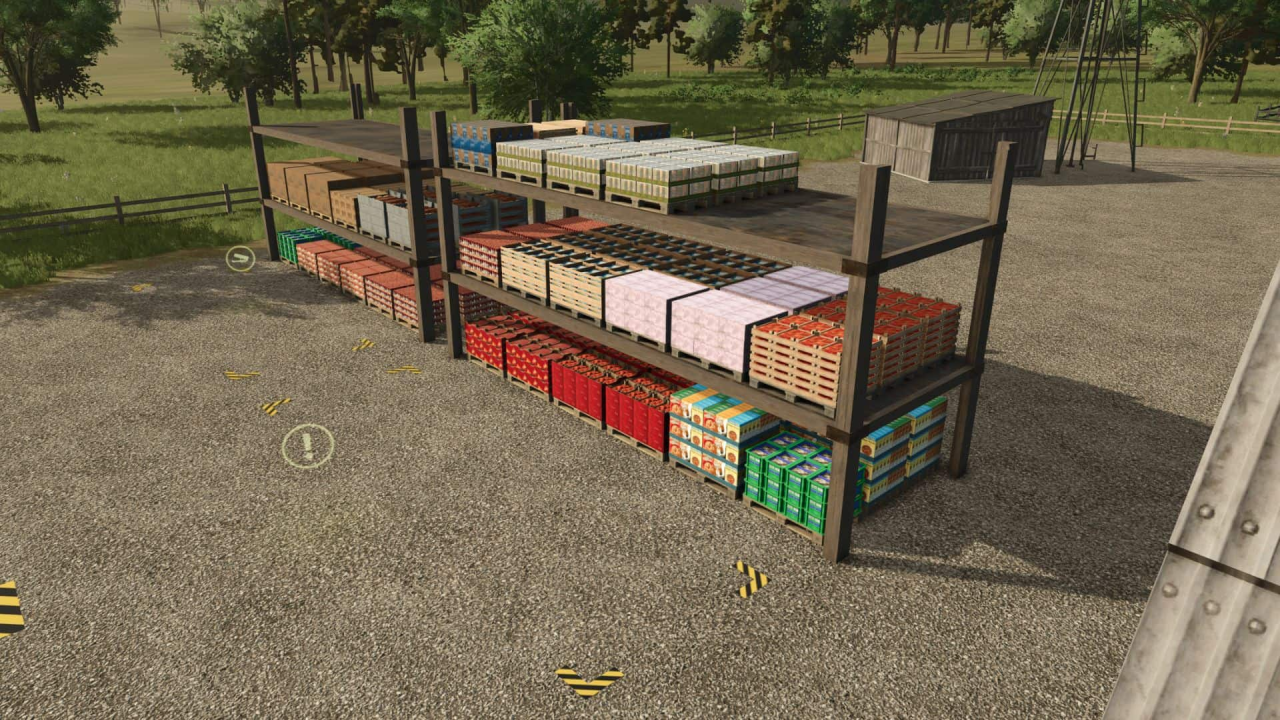 Pallet Shelf Placeable v1.0.0.1 for FS25