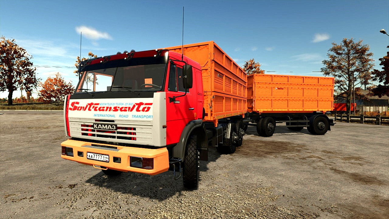 KamAZ-65111 + Trailer v1.0 for FS25