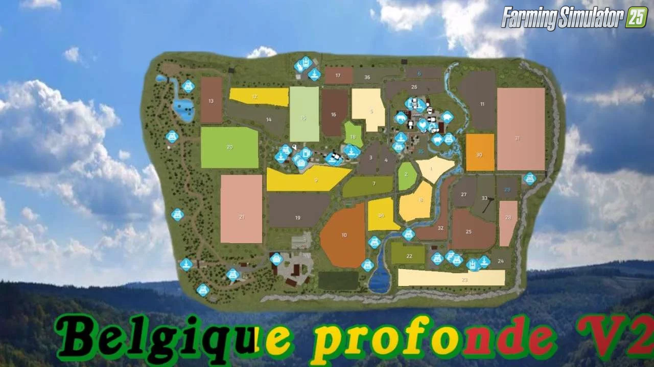 Belgique Profonde 25 Map v2.1 for FS25