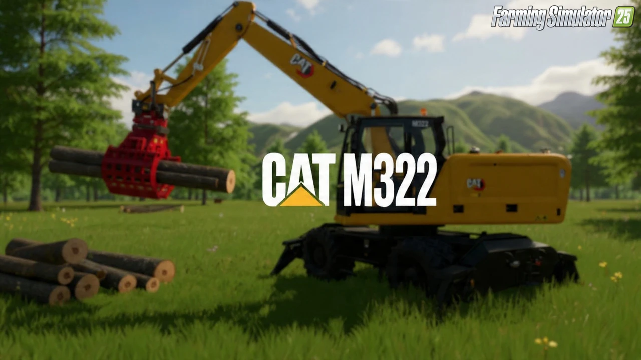 CAT M322 Wheeled Excavator v1.4 for FS25
