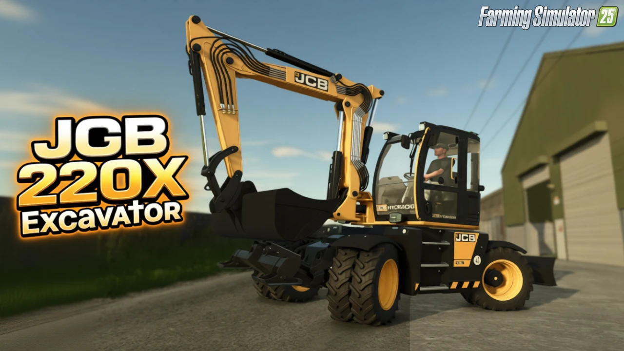 JCB 220X Excavator v1.0.0.2 for FS25