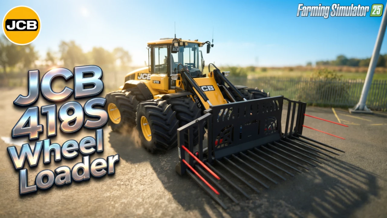 JCB 419S Wheel Loader v1.0 By RossN Mods for FS25
